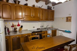 Oven, stovetop, coffee/tea maker, high chair