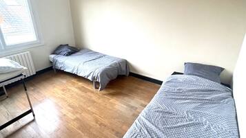 3 chambres, draps fournis