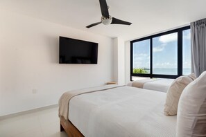 1 غرفة نوم ومكواة/لوح كي وواي فاي وملاءات أسرّة