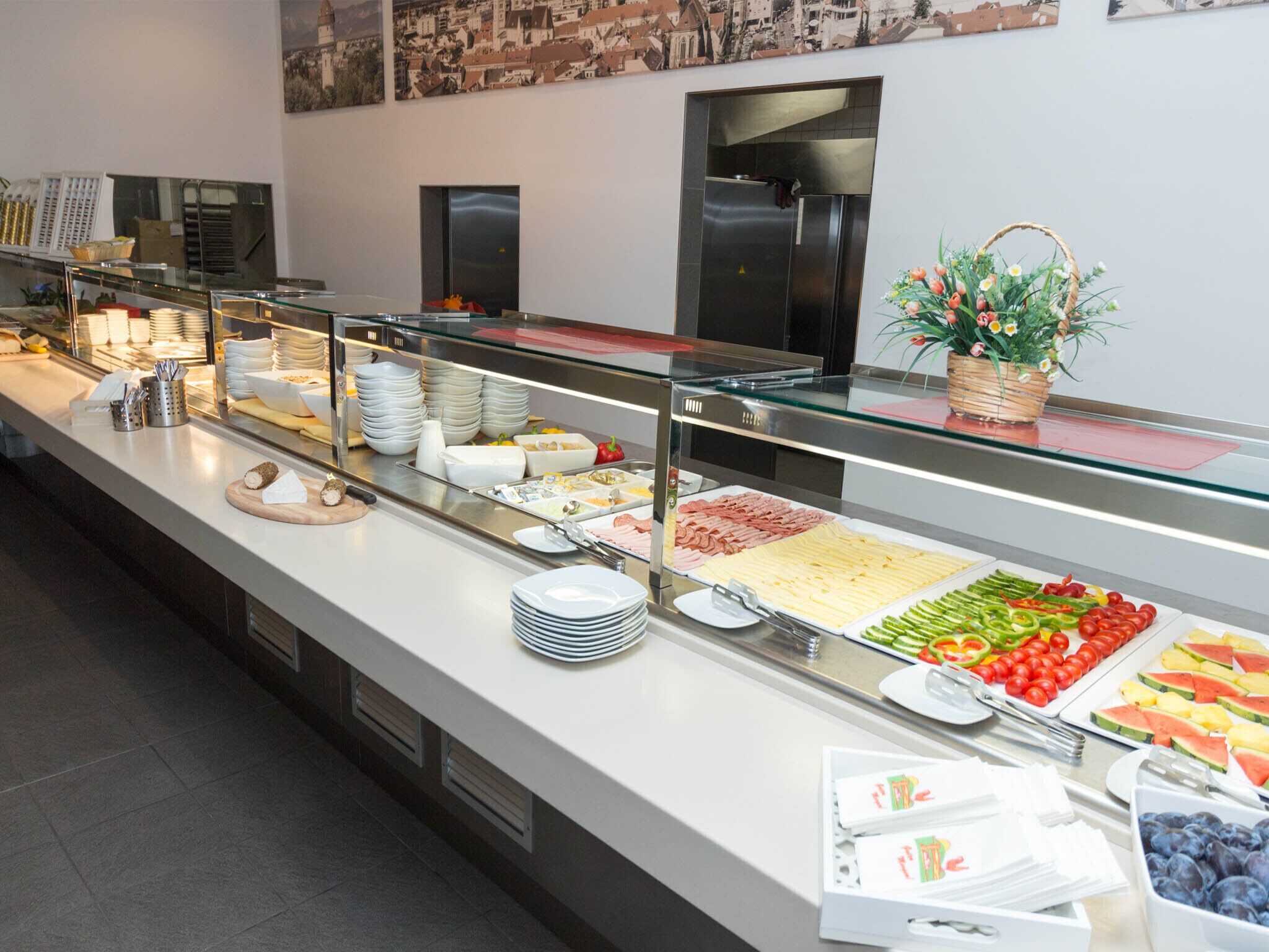 Daily buffet breakfast for a fee