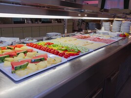 Daily buffet breakfast for a fee