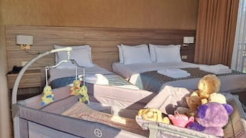 Hypo-allergenic bedding, desk, laptop workspace, soundproofing