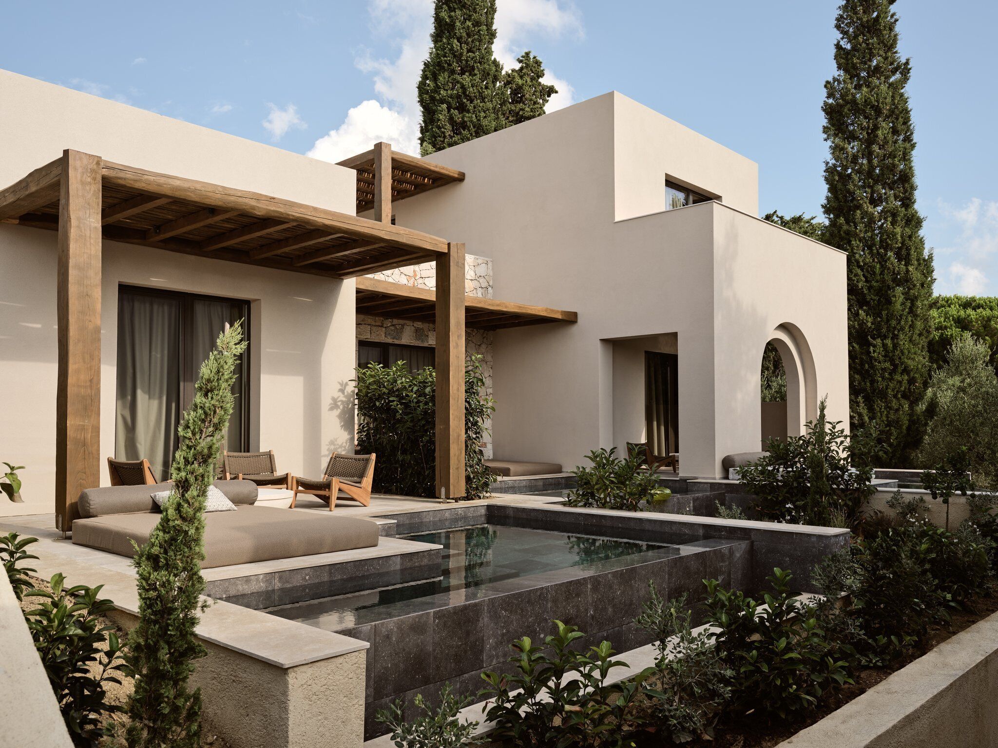 Junior Suite with Private Pool and Garden View | Terrace/patio
