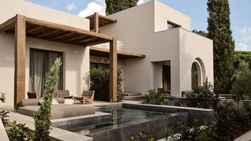 Junior Suite with Private Pool and Garden View | Terrace/patio