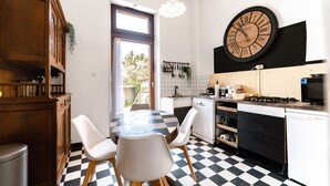 Apartment | Private kitchen | Coffee/tea maker, fridge, dishwasher, electric kettle - Baroque Style Townhome Garden Patio Prkg (Luxembourg City)