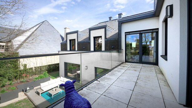 Apartment | Terrace/patio - Palatial home in-home Sauna Big Yard (Dippach)