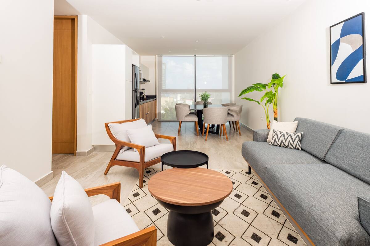 Family Apartment Apto - 2A | 거실 공간 | 디지털 채널 시청이 가능한 32인치 스마트 TV, TV