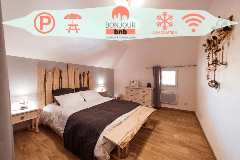 Charming T3 + garden + parking + common space
