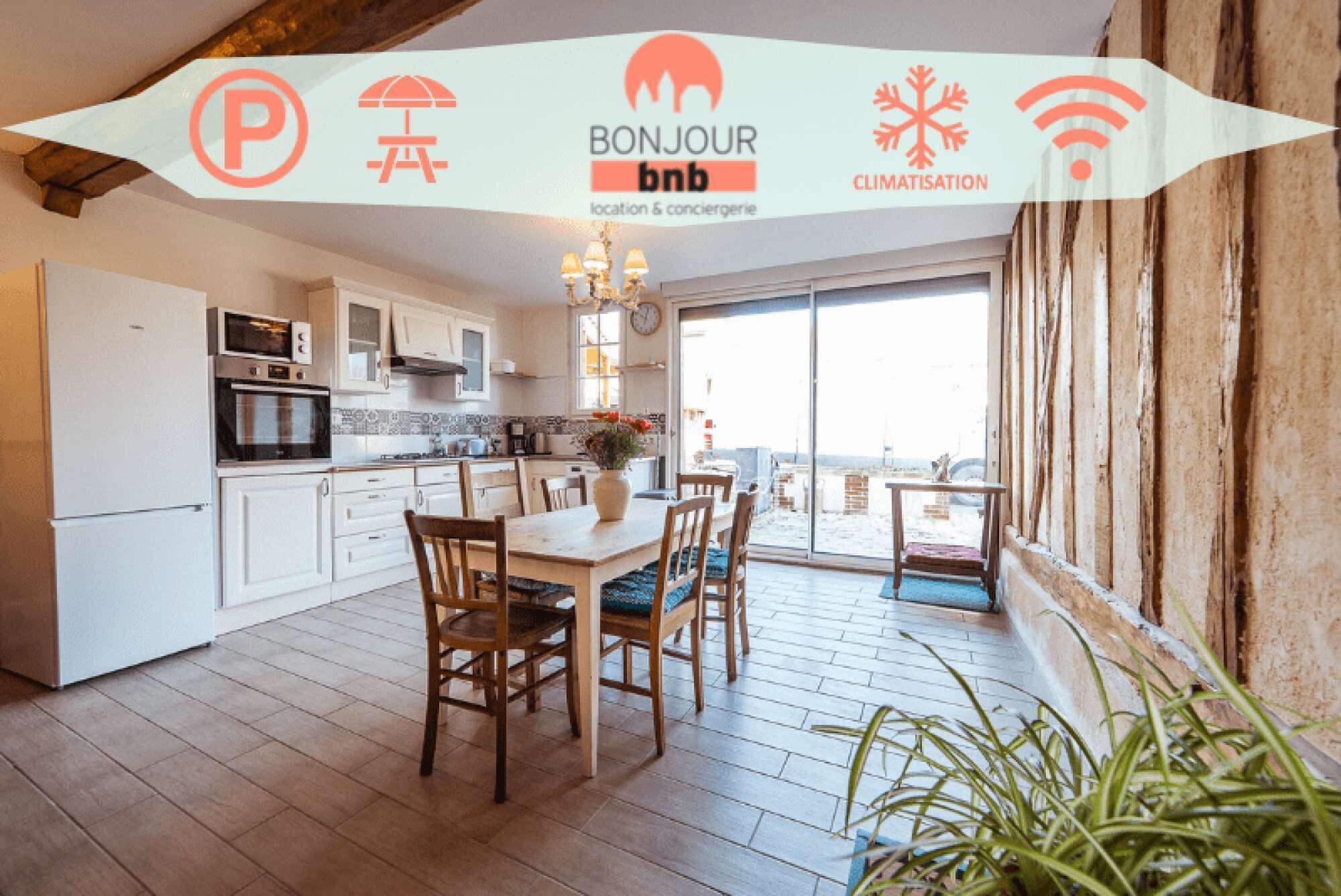 2 appartements T3 + grand jardin + stationnement