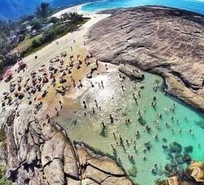 Beach nearby, white sand, 20 beach bars