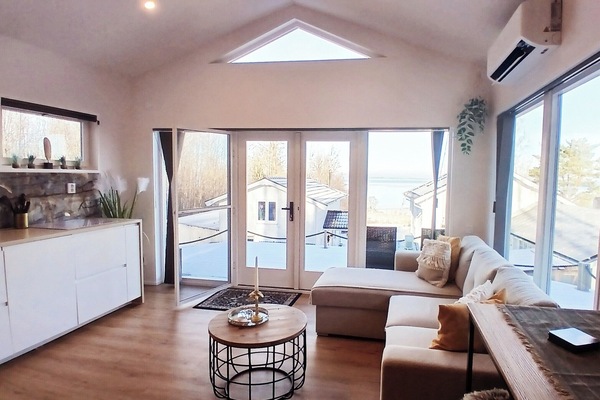 Cabin | Living area | TV, fireplace