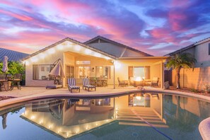 Outdoor pool, a heated pool