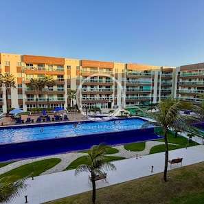 Comfort Apartment | Pool | 3 indoor pools, open 8:00 AM to 10:00 PM, sun loungers