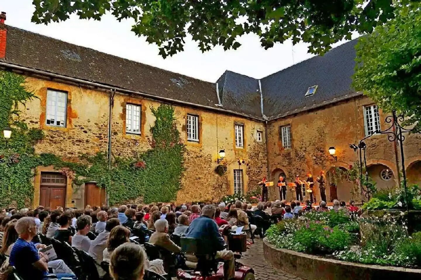 Outdoor banquet area