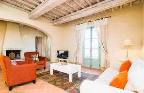 TV, fireplace, DVD player
