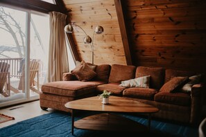 Smart TV, fireplace, video games, DVD player