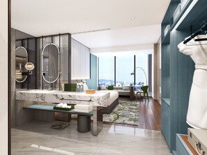 办公桌、隔音、免费 WiFi、床单