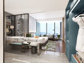 办公桌、隔音、免费 WiFi、床单