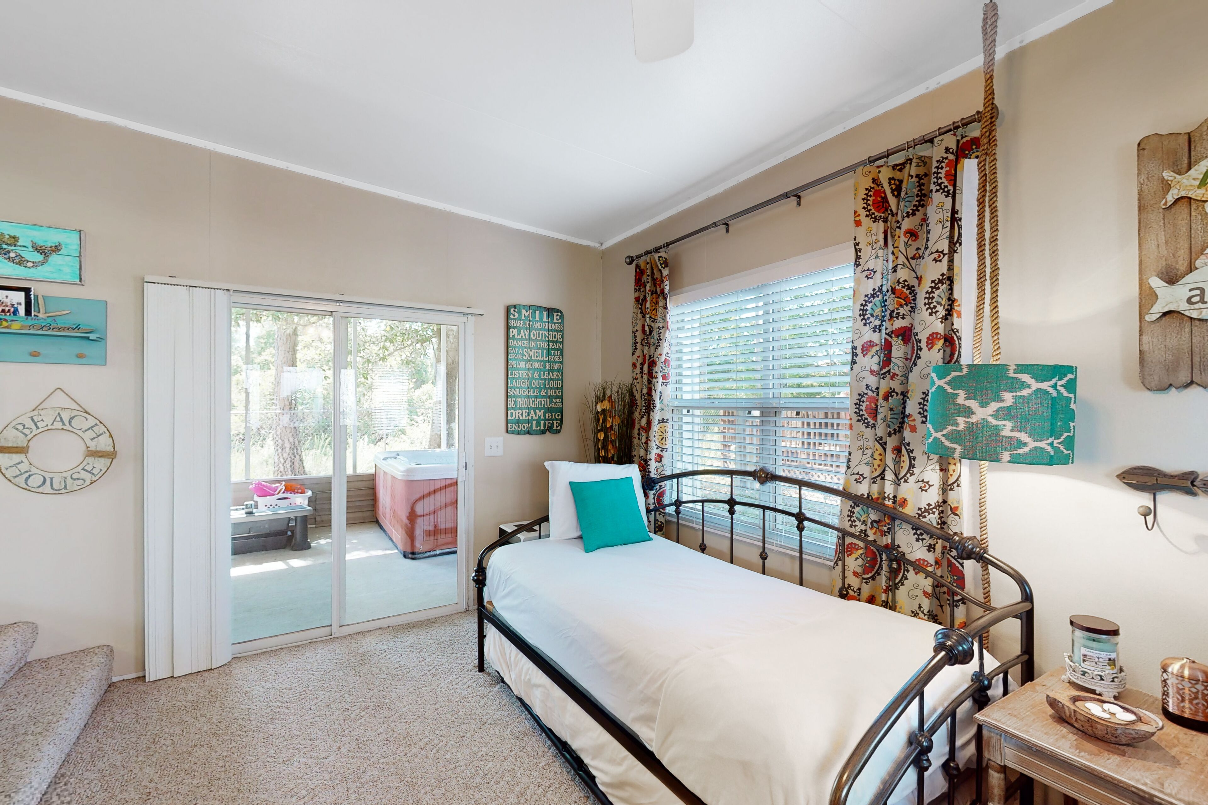 Cozy coastal cottage with on-site pool, game room, central AC, & W/D