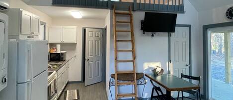 Microwave, oven, stovetop, coffee/tea maker