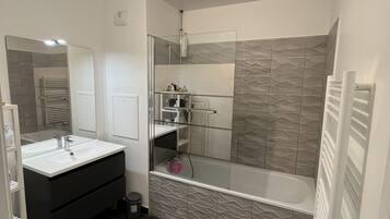 Hair dryer, soap, shampoo