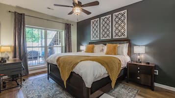 1 bedroom, iron/ironing board, travel crib, WiFi