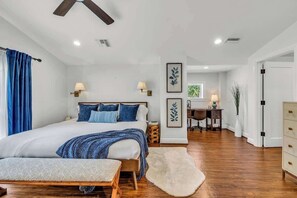 5 habitaciones y tabla de planchar con plancha 