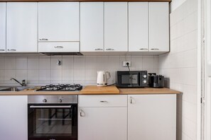 Microwave, oven, stovetop, toaster