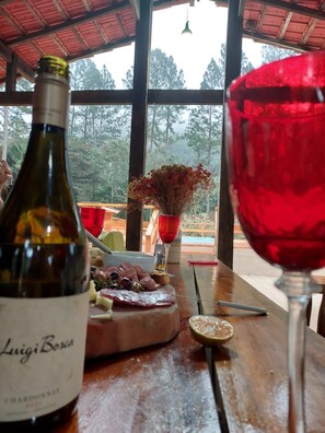 屋外ダイニングエリア