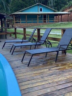 Terrace/patio - Site with trails overlooking Greater Vitoria, (pets accepted) (Marechal Floriano)