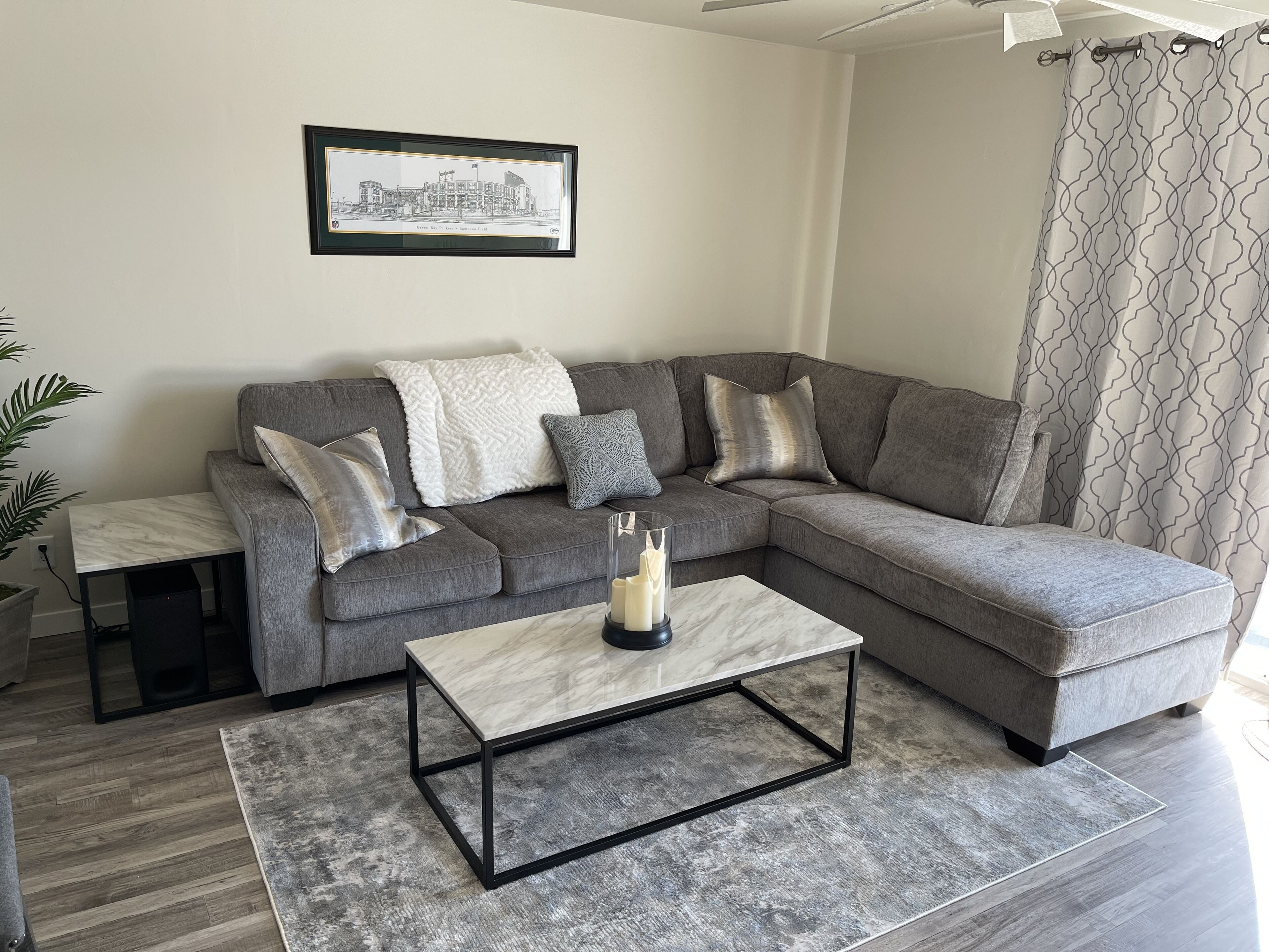 Across the road from historic Lambeau Field, home of the Green Bay Packers.