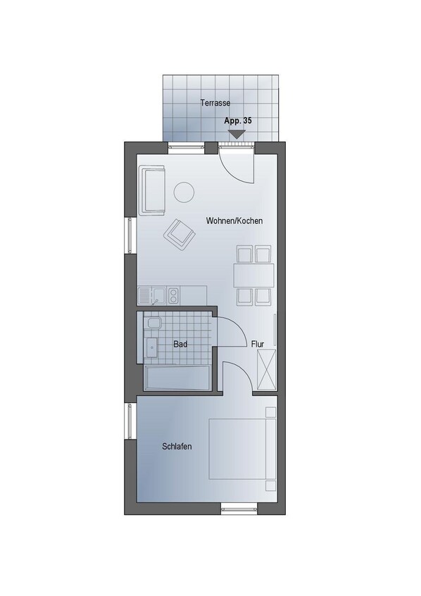 Unclassified image, 1 of 32, button - Haus Prerow, Appartement 35 für bis zu 4 Personen. - Haus Prerow (Fuhlendorf)