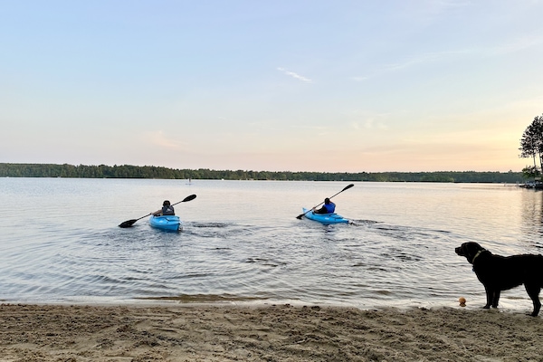 Enjoy kayaking, canoeing, fishing, tubing, & more on a peaceful quiet lake.