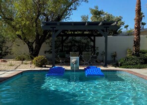 Outdoor pool, a heated pool - NEW! Beautiful Private Oasis w/ Pool, Spa, Firetable, Mt. Views, & Chefs Kitchen (Palm Springs)