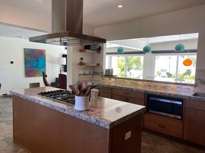 Fridge, microwave, oven, stovetop - NEW! Beautiful Private Oasis w/ Pool, Spa, Firetable, Mt. Views, & Chefs Kitchen (Palm Springs)