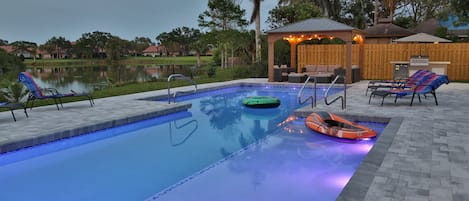 Outdoor pool, a heated pool