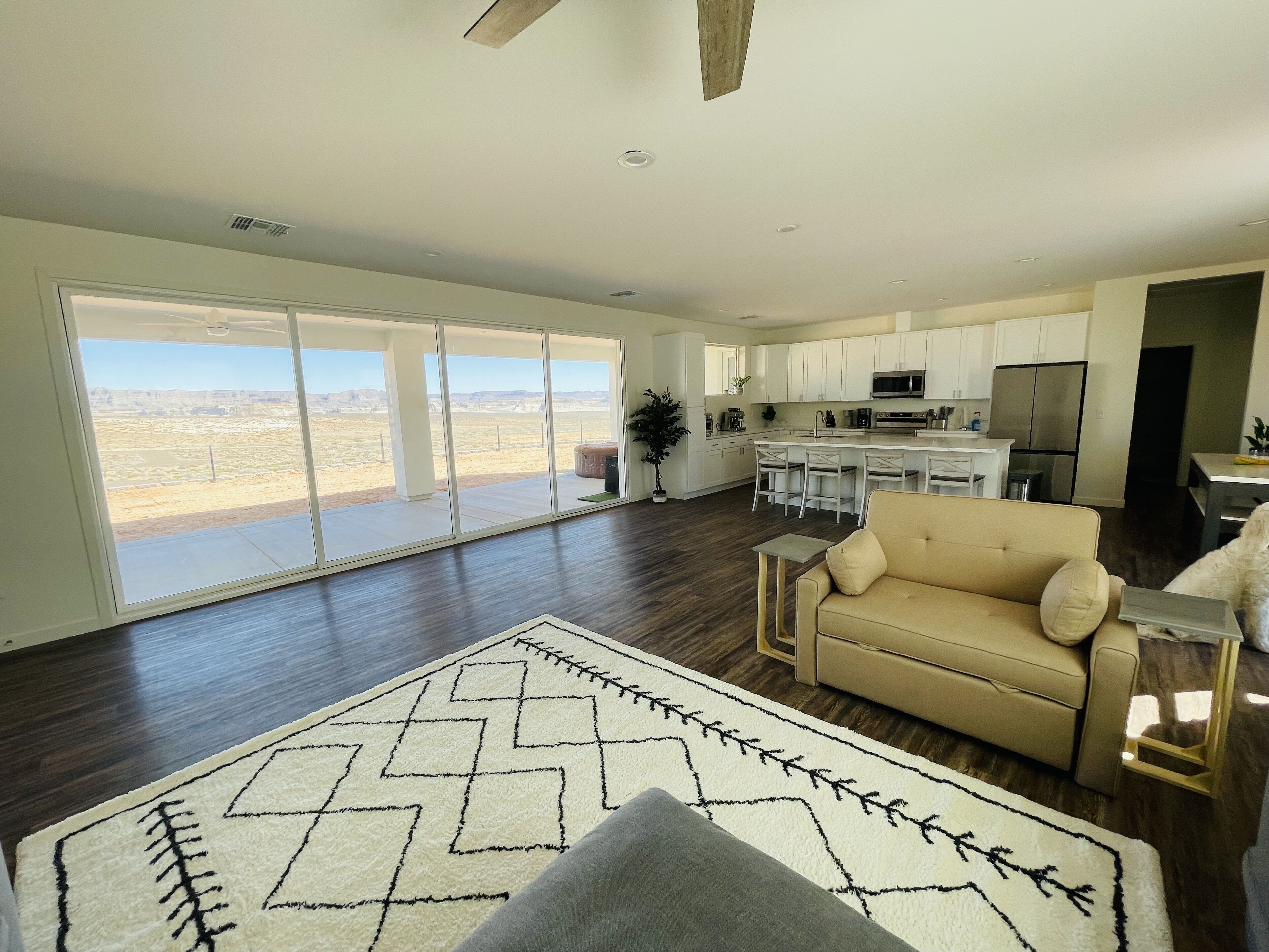 Desert Retreat with Floor-to-Ceiling Glass Slider
