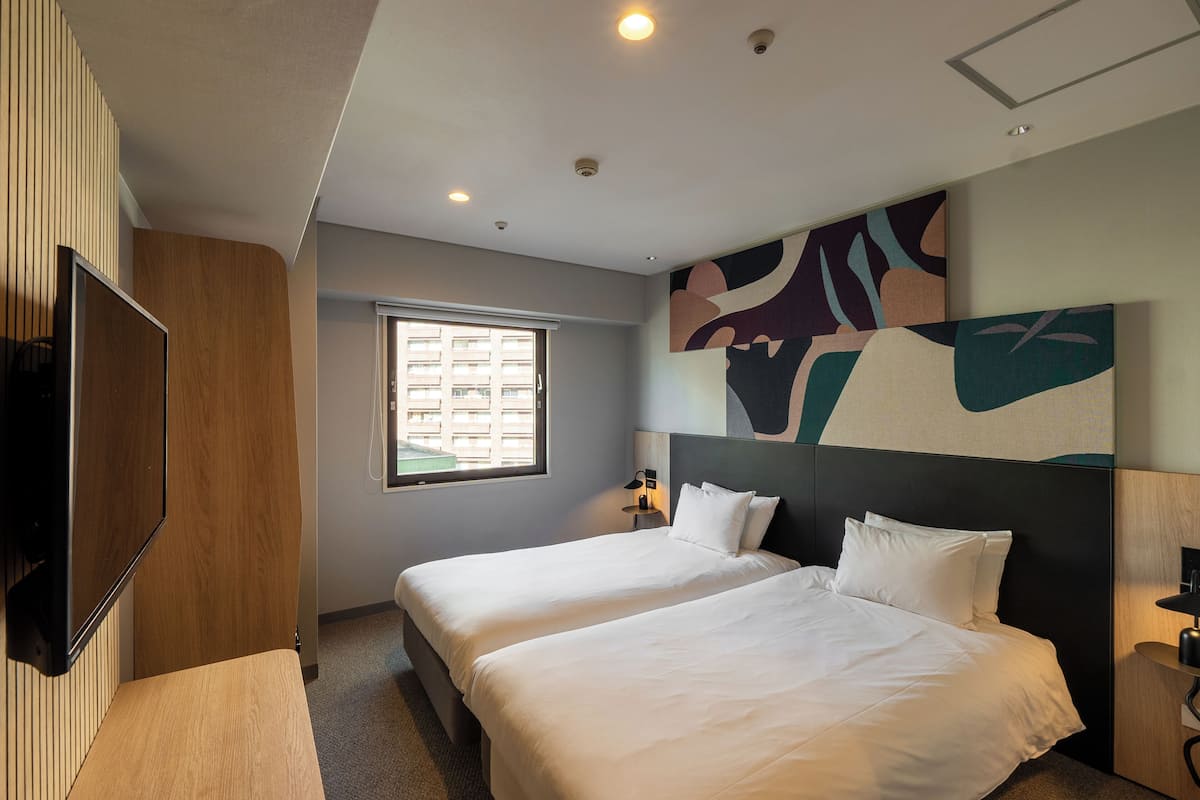 Chambre avec lits jumeaux | Wi-Fi gratuit, draps fournis