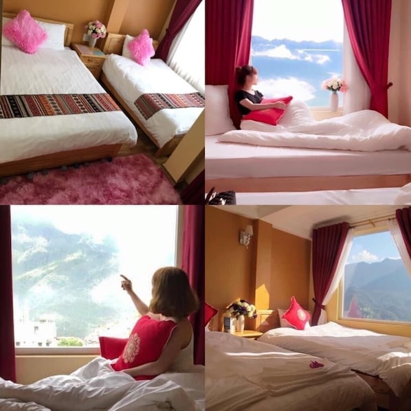 Family Twin Room | Free WiFi, bed sheets - Sapa Backpacker Hostel (Sa Pa)