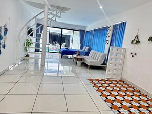Family Loft, 2 Bedrooms, Terrace, Poolside | Premium bedding, individually decorated, individually furnished, desk