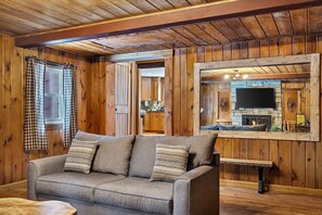Living area - Waterfront ADK Cabin and 2 Micro-cabins (Corinth)