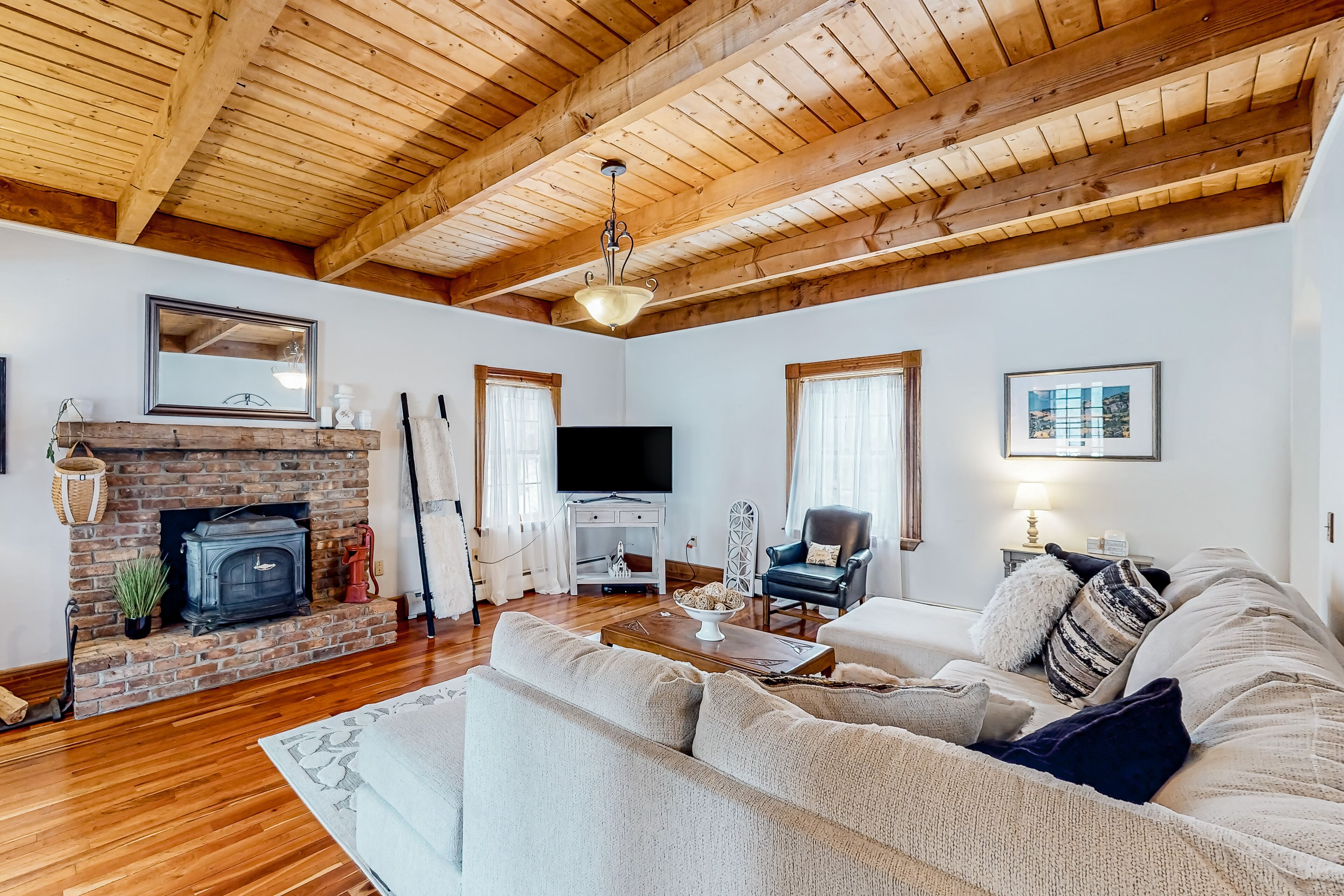 Dog-friendly home on 10 acres with hot tub & views - steps to LV Rail Trail