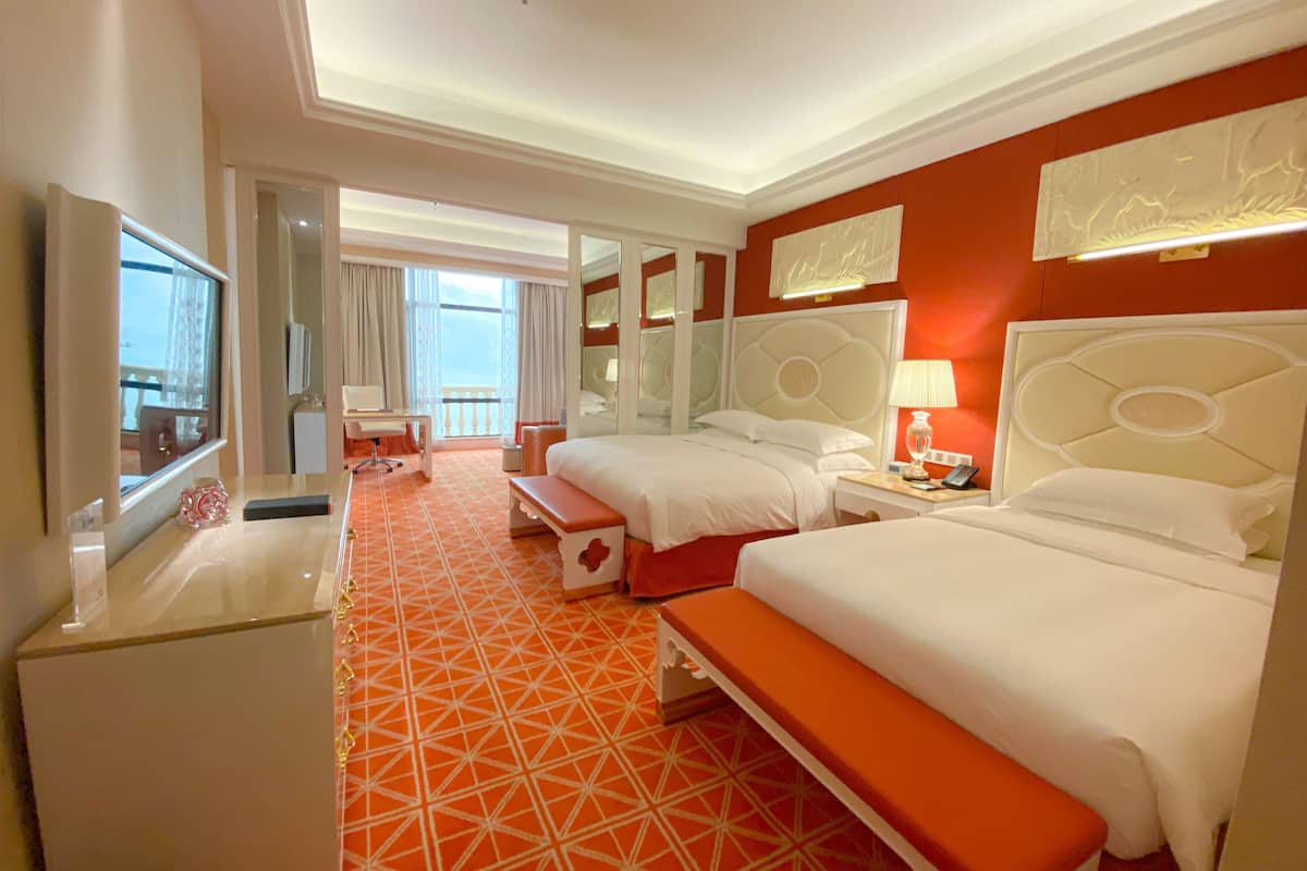 Chambre Junior avec lits jumeaux, vue mer