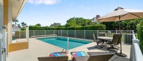A heated pool