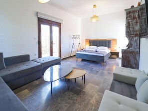 Apartment, 4 Bedrooms, Balcony, Ocean View | Living room - Luxury Apartment in Akti Elias Sithonia (Sithonia)