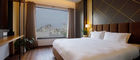 Deluxe Double Room | Premium bedding, desk, laptop workspace, soundproofing