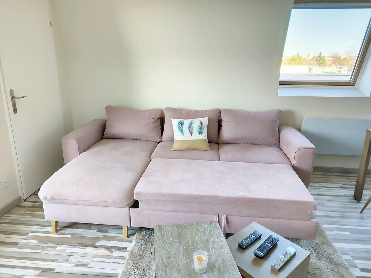 Grand Appart terrasse parking spacieux wifi 4pers