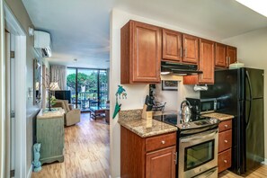 Leilighet, 2 soverom | Eget kjøkken | Kjøleskap, ovn, kaffetrakter/tekoker og brødrister