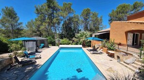 Outdoor pool, a heated pool