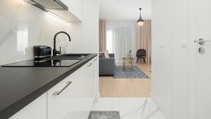 Apartment, 1 Bedroom, Balcony, Sea Facing | Private kitchen | Coffee/tea maker, dishwasher, electric kettle, toaster - Matejki Apartment Swinoujscie by Renters (Swinoujscie)